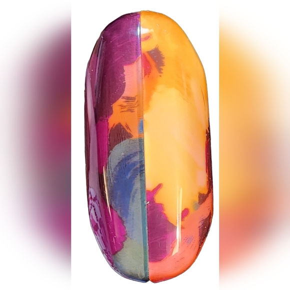 MATISSE Multi Color Acrylic Box Purse with Chain - Picture 3 of 4